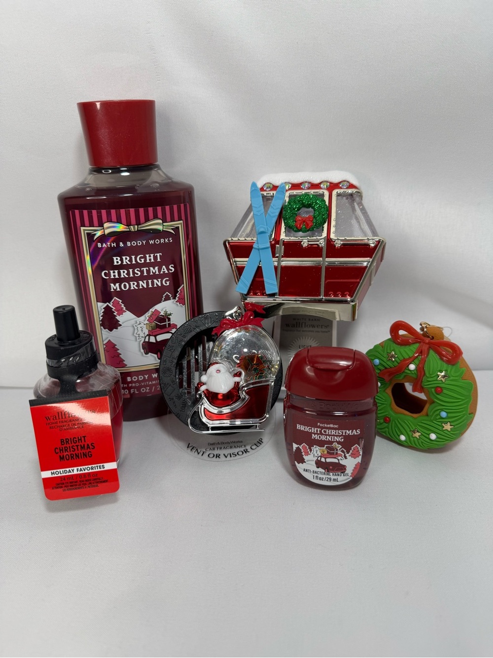 Bath & Body Works Bright Christmas Morning Set - Red & Green